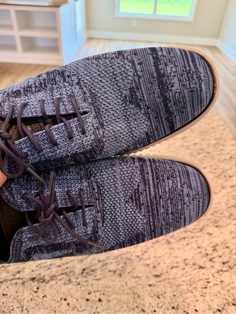 Cole Haan 2 Zerogrand Men's 9.5 M Stitchlite Blue Wingtip Oxford Shoes C27946